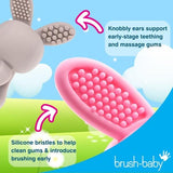 Brush Baby Bobbie Bunny teether rose pink - British product