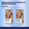 Clairol Nice N Easy light ash blonde hair dye box, UK version