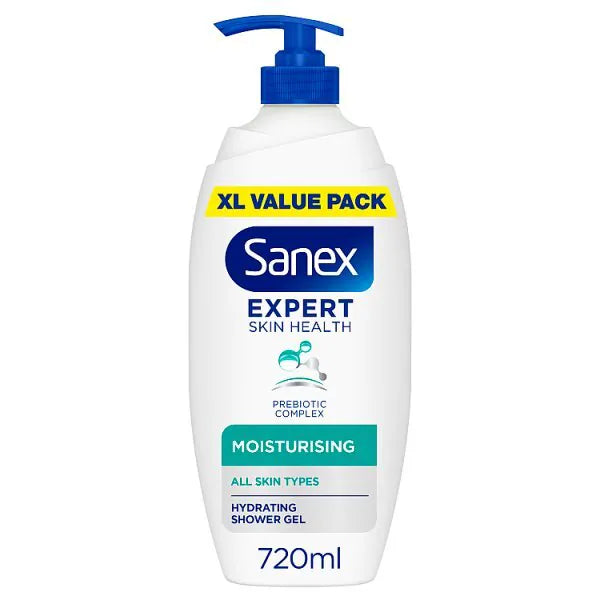 Sanex Expert shower gel moisturising 720ml (British brand)