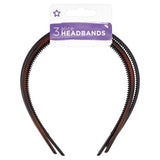 Superdrug Black and Brown Alice Bands 3 GOODS Superdrug