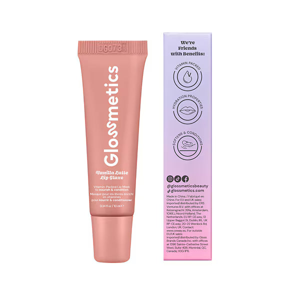 DNR GLOSSMETICS vanilla latte lip glaze caramel 10ml (British brand)
