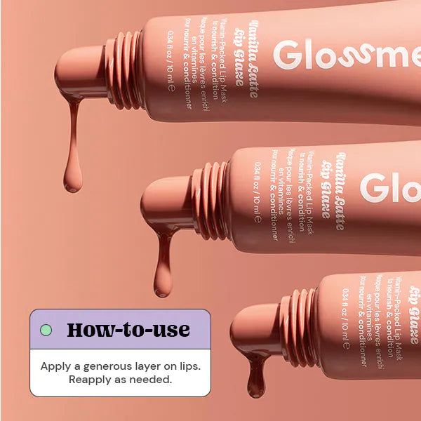 DNR GLOSSMETICS vanilla latte lip glaze caramel 10ml (British brand)