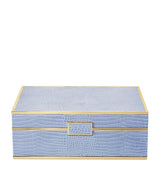 Aerin Large Leather Croc-Embossed Jewellery Box