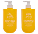 Sol Beauty Hydrating Shower Cream Salted Caramel Vanilla 2x500ml