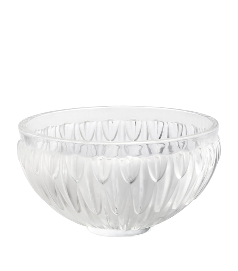 Lalique Crystal Plumes Bowl 20cm, UK version