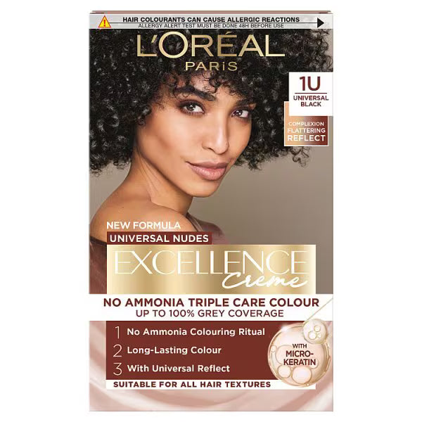 L'Oreal Paris Excellence Crème 1U Black Hair Dye, UK version