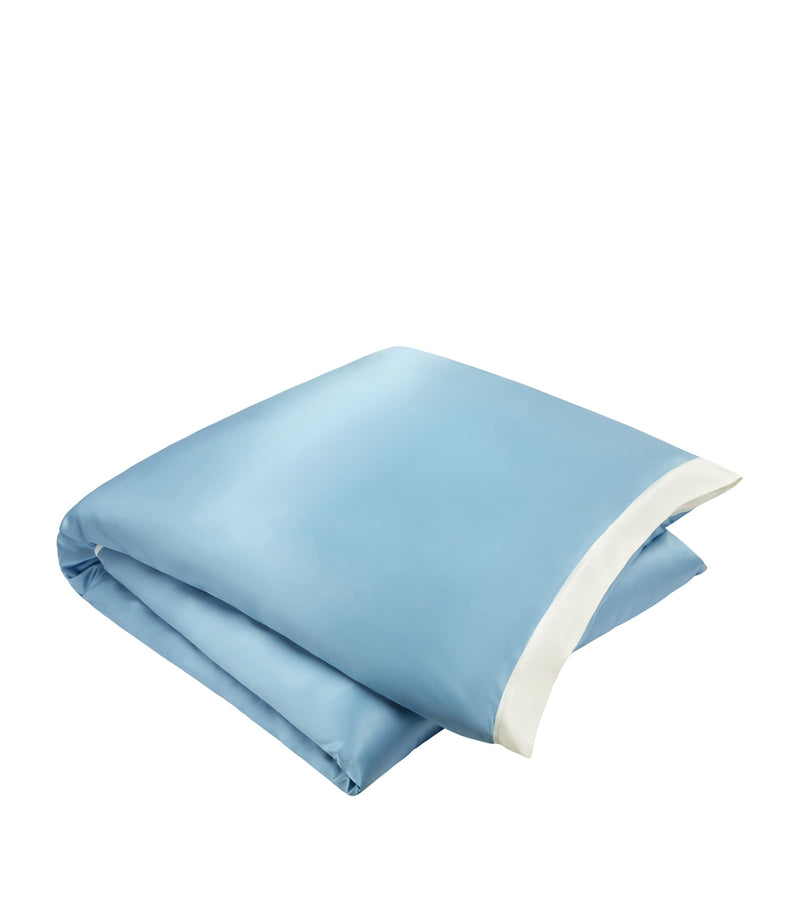 Gingerlily Silk King Duvet Cover Summerhill Blue 220cm x 225cm, UK version