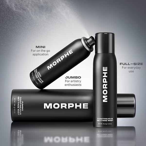 Morphe Jumbo Continuous Setting Mist, imported from the UK