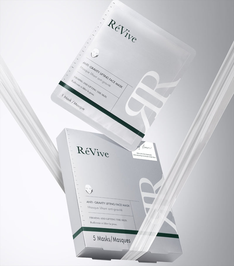 RéVive Anti-Gravity Lifting Sheet Mask Pack of 5, imported from the UK