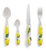 Les-Ottomans Ceramic Lemon Cutlery Set 4-Piece