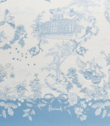 Compact Toile Print Umbrella with Slim Handle and Protective Slipcover
