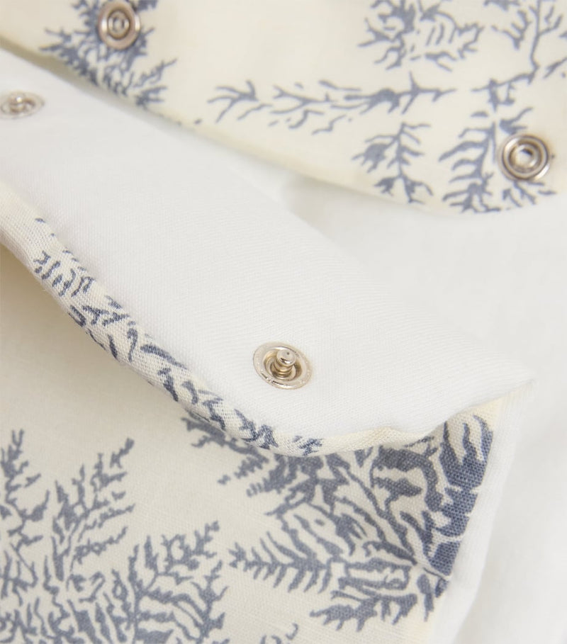 Tartine et Chocolat embroidered linen-cotton pram suit with hood (British brand)