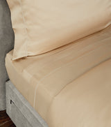 King Duvet Cover in Egyptian Cotton Sateen with Embroidered Trims, 230cm x 220cm