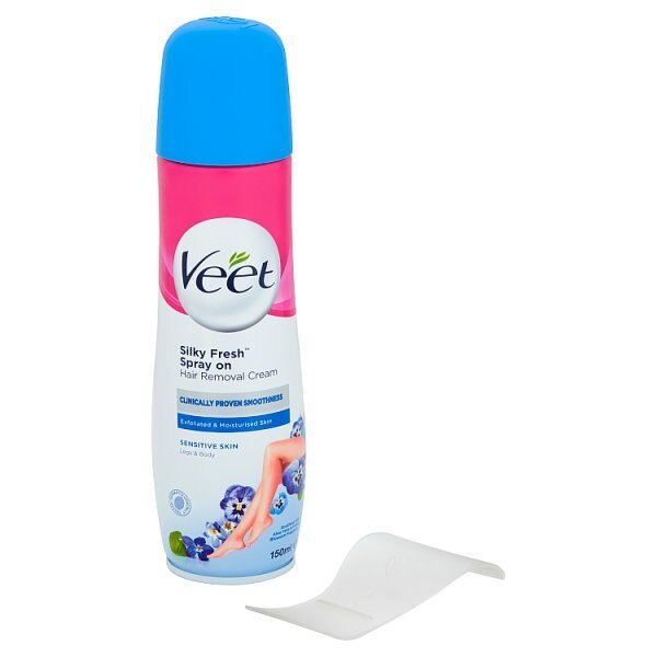 Veet Spray On Hair Removal Cream Sensitive 150ml GOODS Superdrug