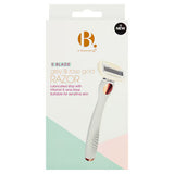 B. 5 Blade Rose Gold and Grey Razor Manual Shaving