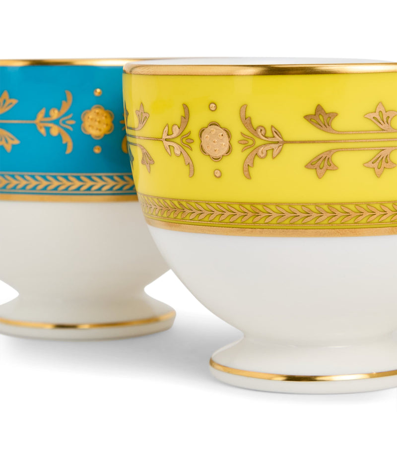 Wedgwood Set of 2 Bone China Bacchus Teacups and Saucers