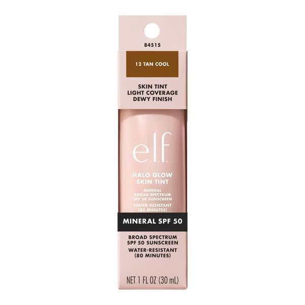 E.L.F. Halo Glow Skin Tint 12 Tan Cool - British product
