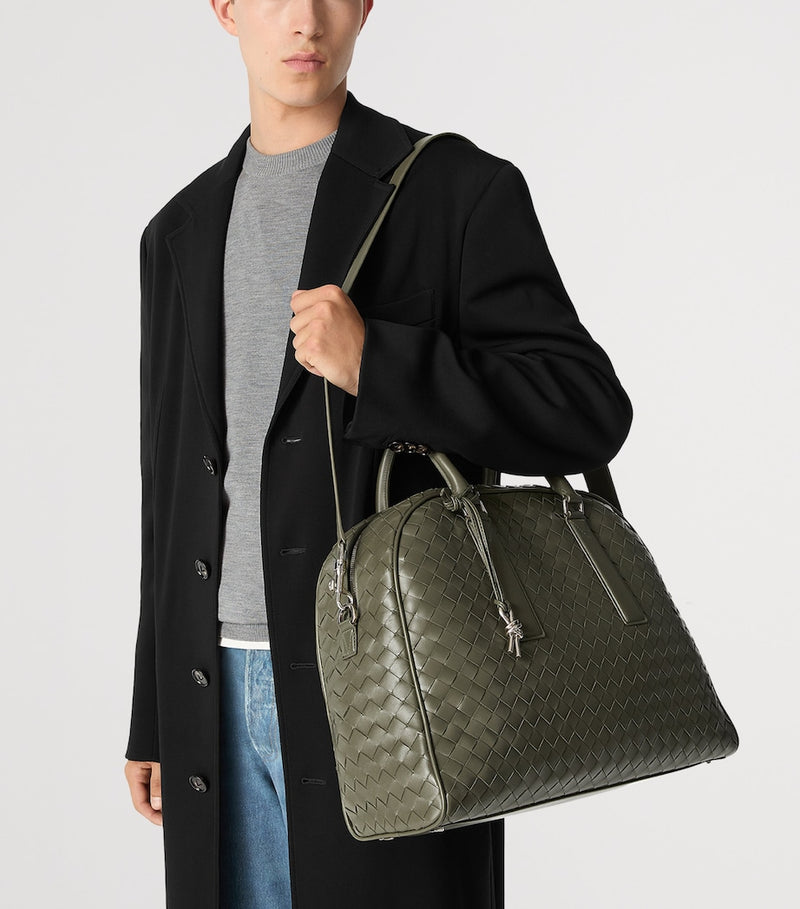 Bottega Veneta Leather Intrecciato Getaway 24 Ore Travel Bag