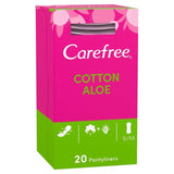 Carefree Breathable Pantyliners with Aloe Single Wrapped 20 per pack