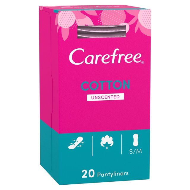 Carefree Cotton Breathable Pantyliners Single Wrapped 20 per pack