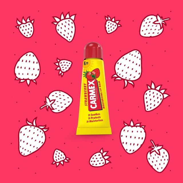 Carmex Strawberry Lip Balm Tube SPF15 10g