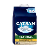 Catsan Natural 100% Biodegradable Clumping Odour Control Cat Litter 20L