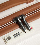 Delsey check-in suitcase with compartmentalised interior and accessory bags, 82cm height - British product