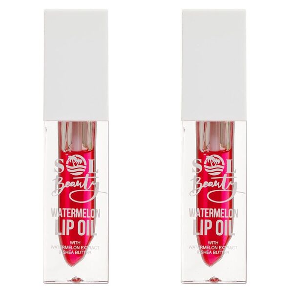 Sol Beauty Watermelon Lip Oil 2 x 3g (British brand)