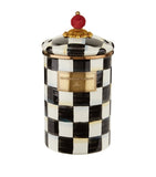 MacKenzie-Childs Large Courtly Check Enamel Canister