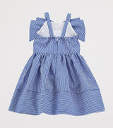 Stripe Bow-Detail Dress for Children Aged 2-12 Years