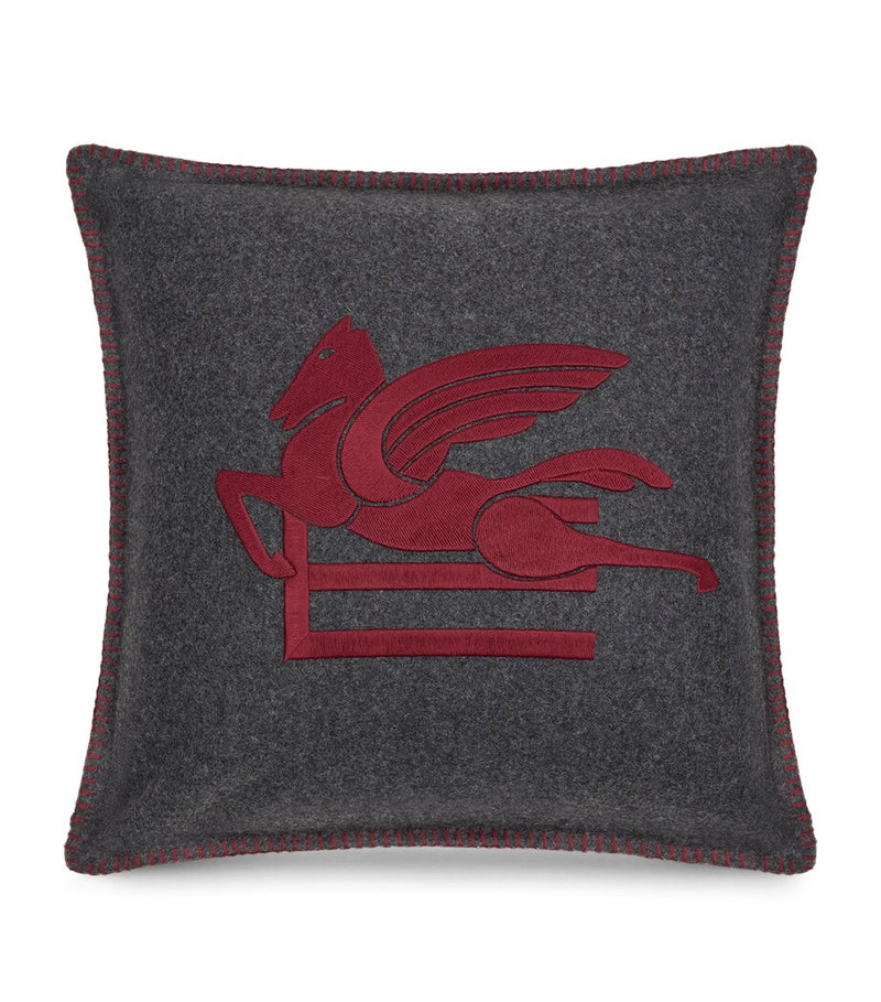 Etro wool-blend embroidered Ribot cushion 45cm x 45cm - British product