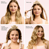 Silver Cloud heatless curler pink satin set (British brand)