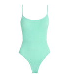 Super-Stretch Square Neck Swimsuit with Spaghetti Straps