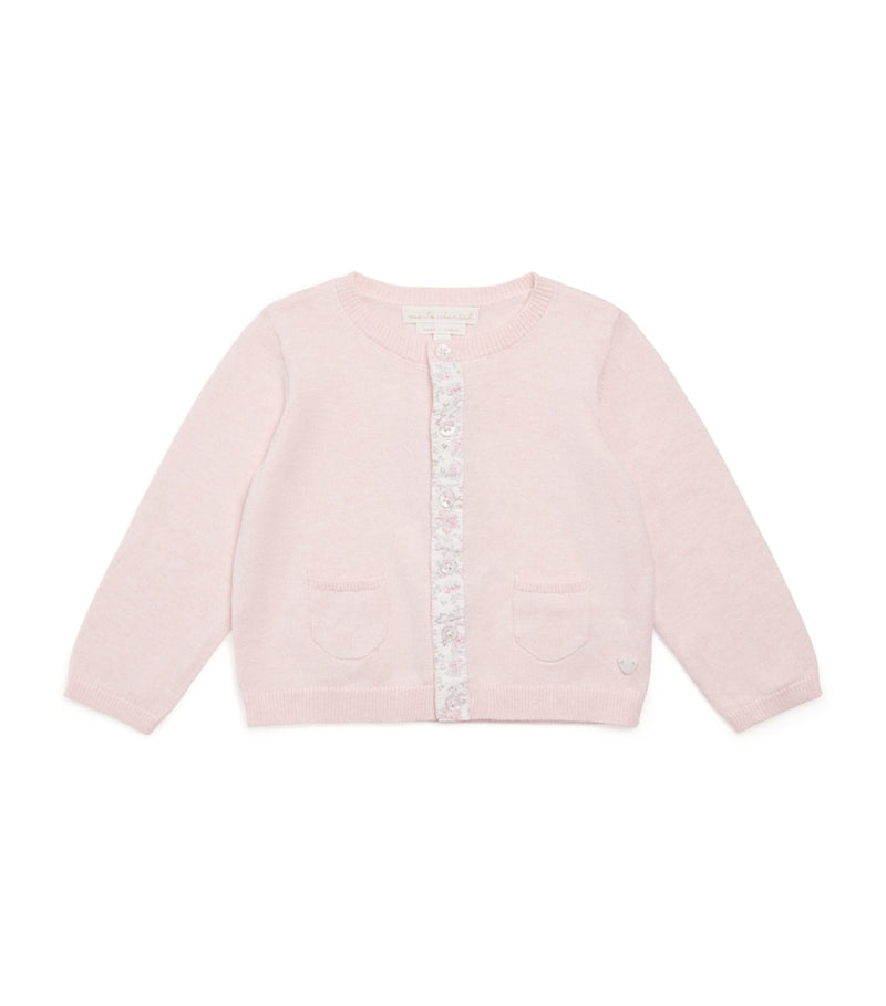 Marie-Chantal cotton-cashmere Casey baby cardigan 3-24 months, imported from the UK