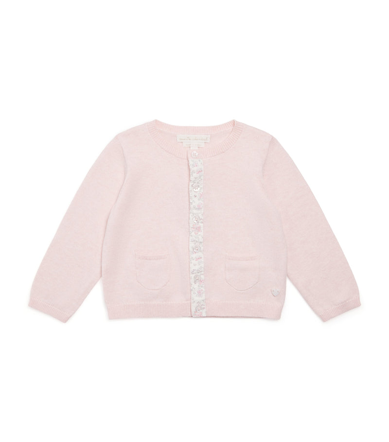 Marie-Chantal cotton-cashmere Casey baby cardigan 3-24 months, imported from the UK