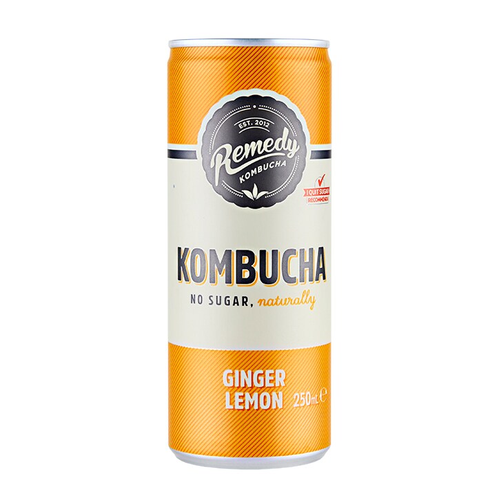 Remedy Kombucha Ginger Lemon 4 x 330ml - McGrocer