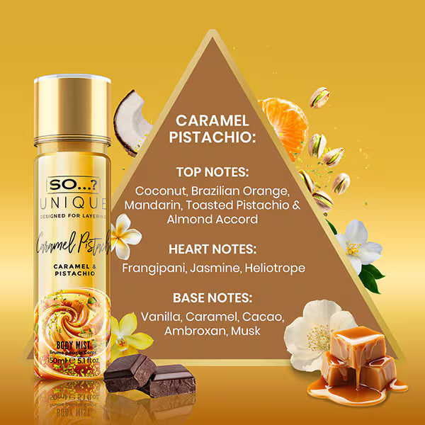 So...? Body Mist Caramel Pistachio 150ml (British brand)