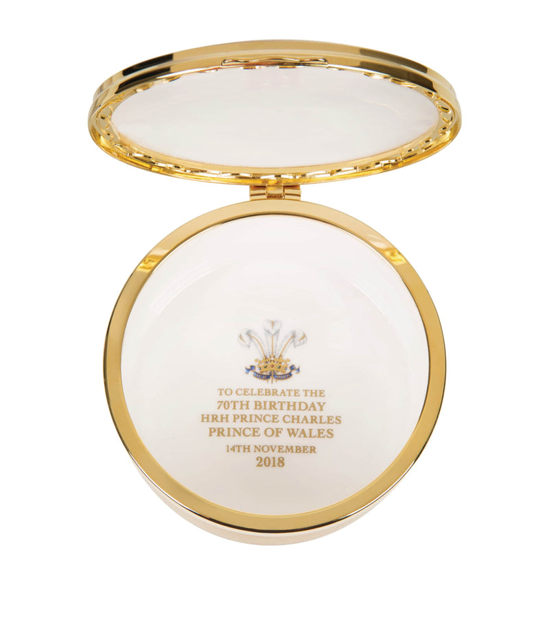 Harrods commemorative hinged box for the Prince of Wales 70th birthday, UK version