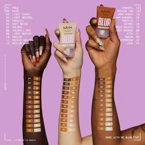 NYX Blur Tint Foundation Medium Neutral, imported from the UK