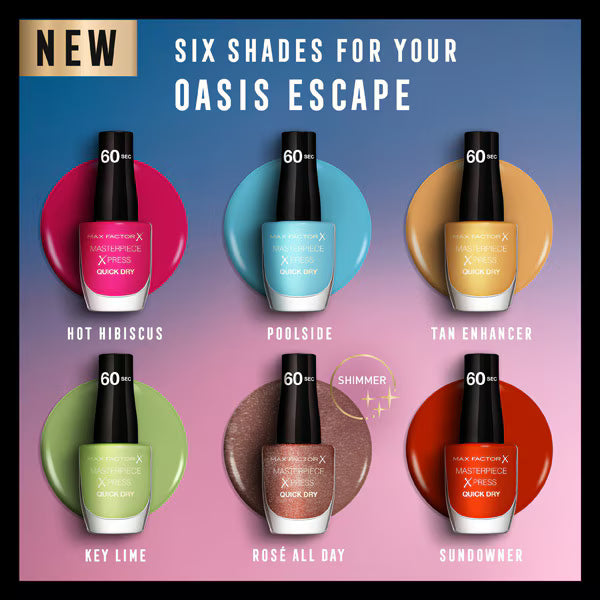 Max Factor Rose All Day nail polish 8ml, imported from the UK