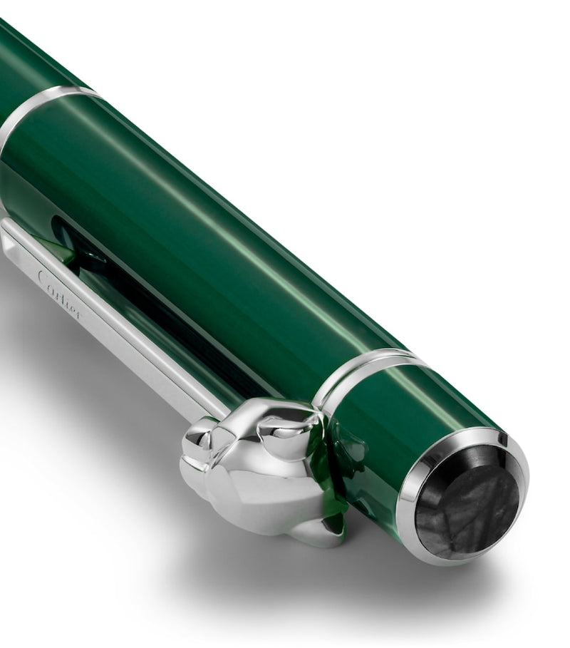 Cartier ballpoint pen with palladium hardware and glossy lacquer 13cm - British product