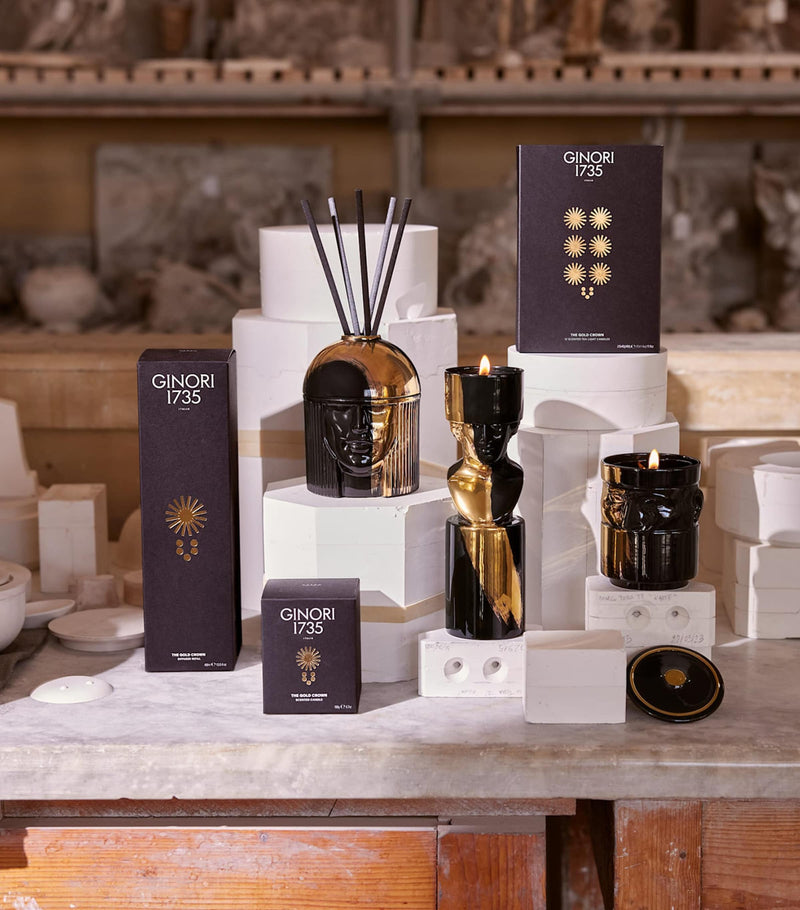 Ginori 1735 The Gold Crown room diffuser refill set (British brand)