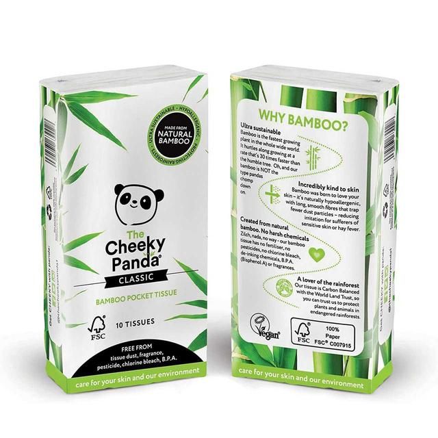 Cheeky Panda Natural Bamboo Pocket Tissue 8 x 10 per pack