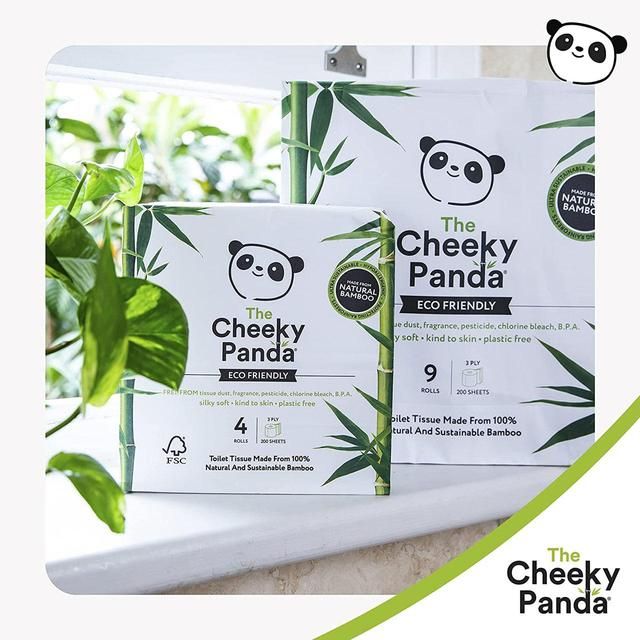 Cheeky Panda Natural Bamboo Toilet Tissue 4 per pack