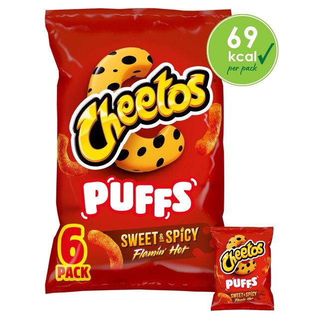 Cheetos Puffs Flamin' Hot Multipack Snacks 6 per pack