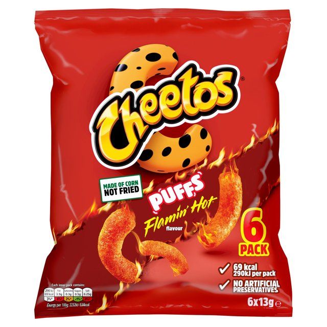 Cheetos Puffs Flamin' Hot Multipack Snacks 6 per pack