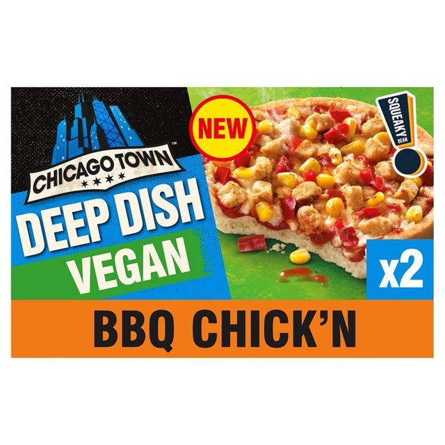 Chicago Town 2 Deep Dish Vegan BBQ Chicken Mini Pizzas 2 x 155g