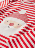 Christmas Santa Red Striped Bodysuit 9-12 months