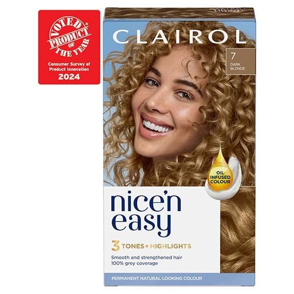 Clairol Nice'n Easy Hair Dye SB1 Ultra Light Beach Blonde 7 Dark Blonde