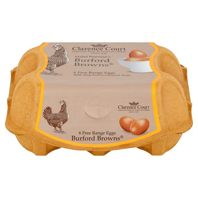 Clarence Court Burford Brown Medium Free Range Eggs 6 per pack